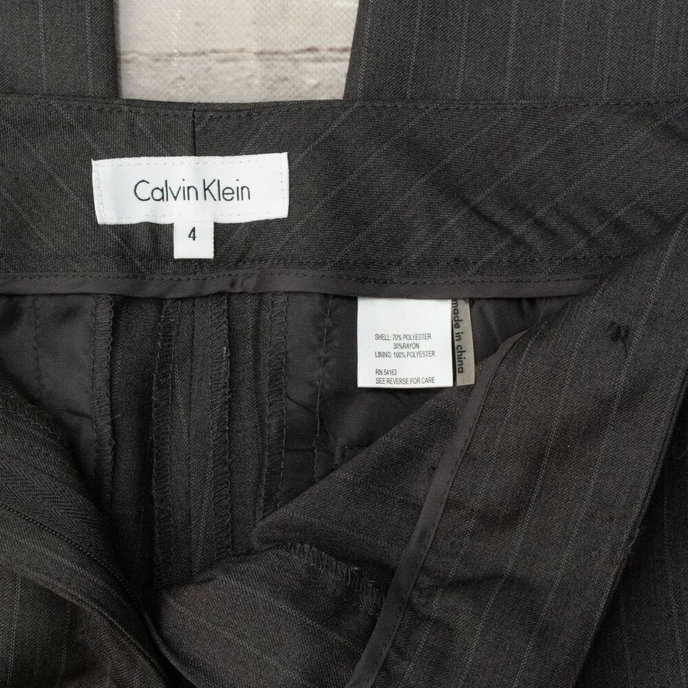 Calvin Klein Pinstripe Suit in Grey and Black size 4 - Picture 10 of 14